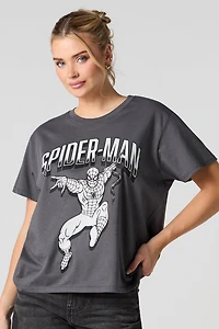 T-shirt coupe garçonne à imprimé Spiderman