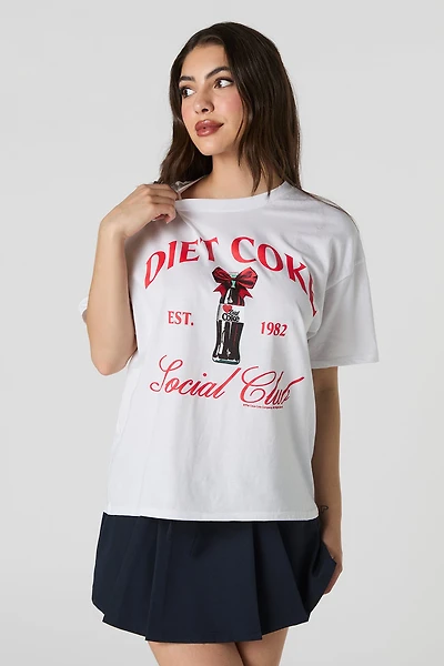 T-shirt coupe garçonne à imprimé Diet Coke