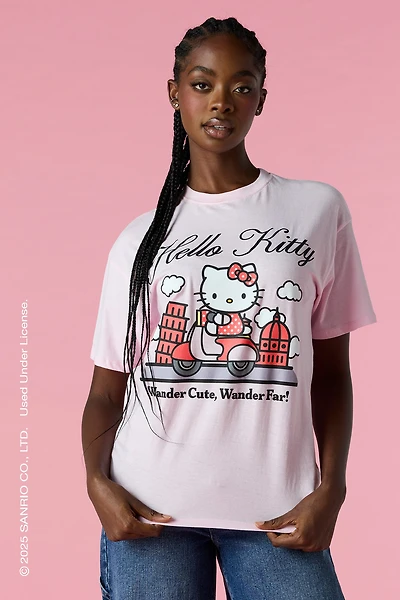 Hello Kitty Wander Graphic Boyfriend T-Shirt