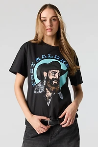 T-shirt de coupe garçonne à imprimé Post Malone
