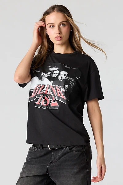 T-shirt de coupe garçonne à imprimé Blink-182