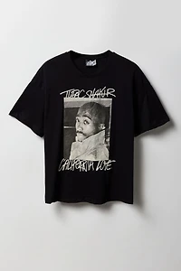 T-shirt coupe garçonne à imprimé Tupac Cali Love