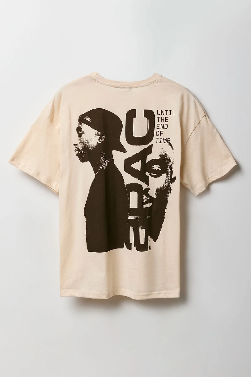 T-shirt coupe garçonne à imprimé Tupac Shakur