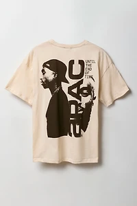 T-shirt coupe garçonne à imprimé Tupac Shakur