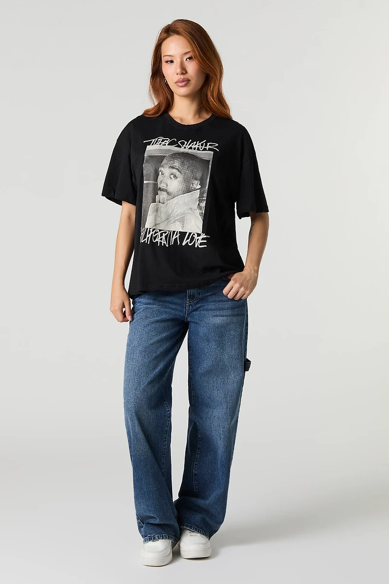 Tupac Cali Love Graphic Boyfriend T-Shirt