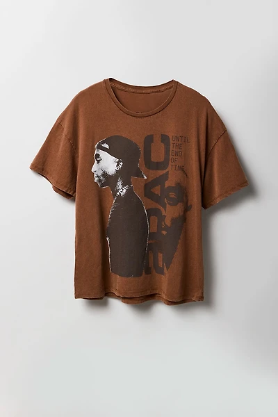 T-shirt coupe garçonne à imprimé Tupac End of Time
