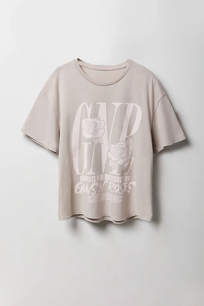 T-shirt coupe garçonne à imprimé Guns N' Roses