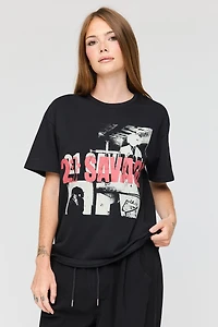 21 Savage Graphic Boyfriend T-Shirt