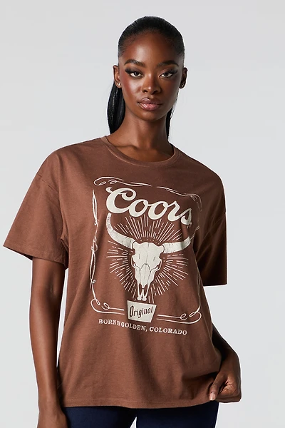 T-shirt de coupe garçonne à imprimé Coors