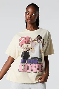 T-shirt de coupe garçonne à imprimé Tupac