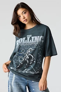 Oversized The Rolling Stones Graphic Washed T-Shirt