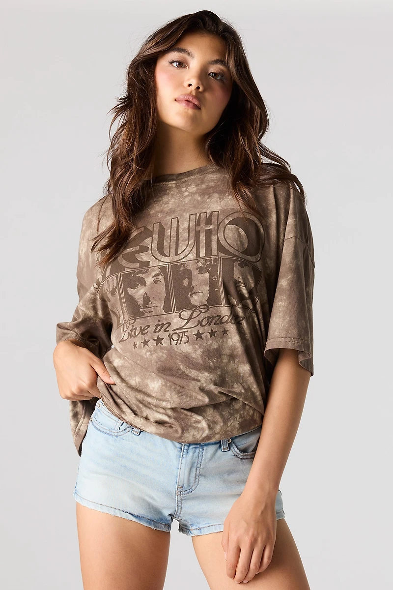 Oversized The Who Graphic Washed T-Shirt