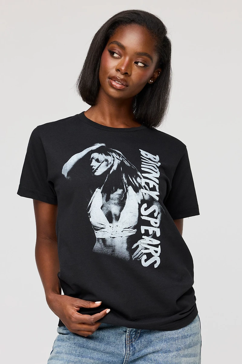 T-shirt de coupe garçonne à imprimé Britney Spears