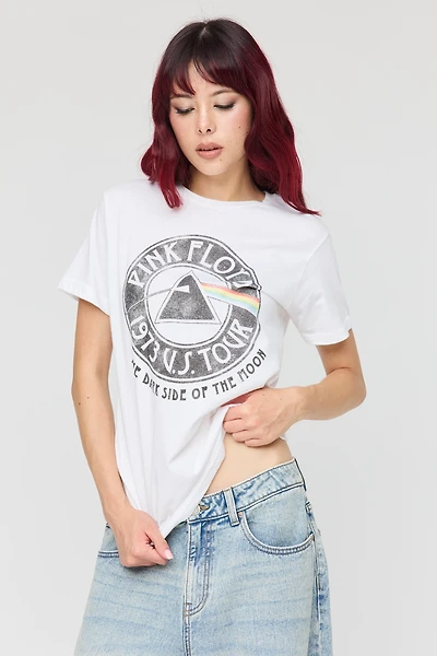 T-shirt de coupe garçonne à imprimé Pink Floyd
