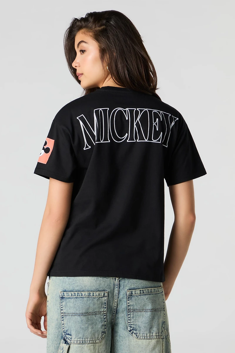 Disney Mickey Mouse Puffed Print Graphic T-Shirt