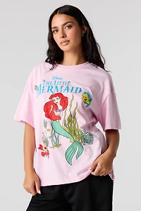T-shirt de coupe garçonne à imprimé The Little Mermaid
