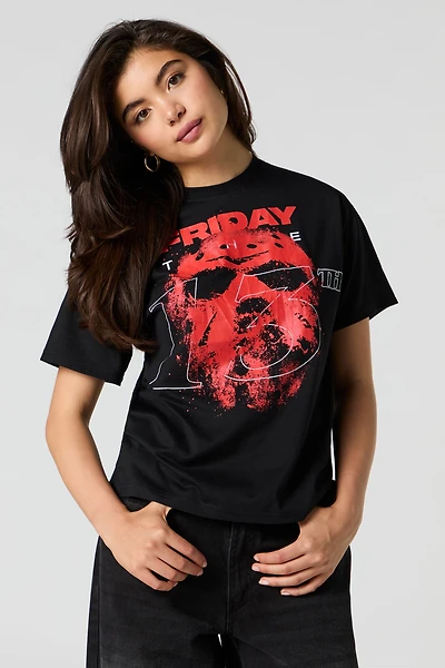 T-shirt de coupe garçonne à imprimé Friday The 13th