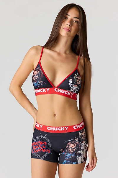 Chucky Triangle Bra & Boy Short Set
