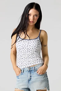 Ribbed Scoop Neck Cami with Built-in Cups