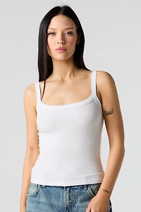 Ribbed Square Neck Tank