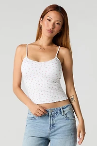 Camisole cintrée à bonnets intégrés et col en V