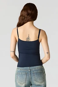 Camisole profilée en molleton de luxe avec encolure dégagée