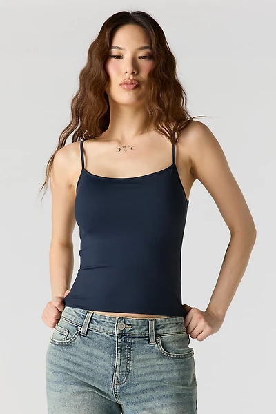 Camisole profilée en molleton de luxe avec encolure dégagée
