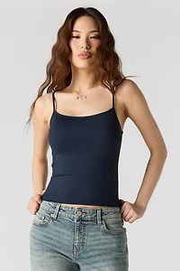 Camisole profilée en molleton de luxe avec encolure dégagée