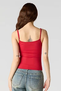 Camisole profilée en molleton de luxe avec encolure dégagée
