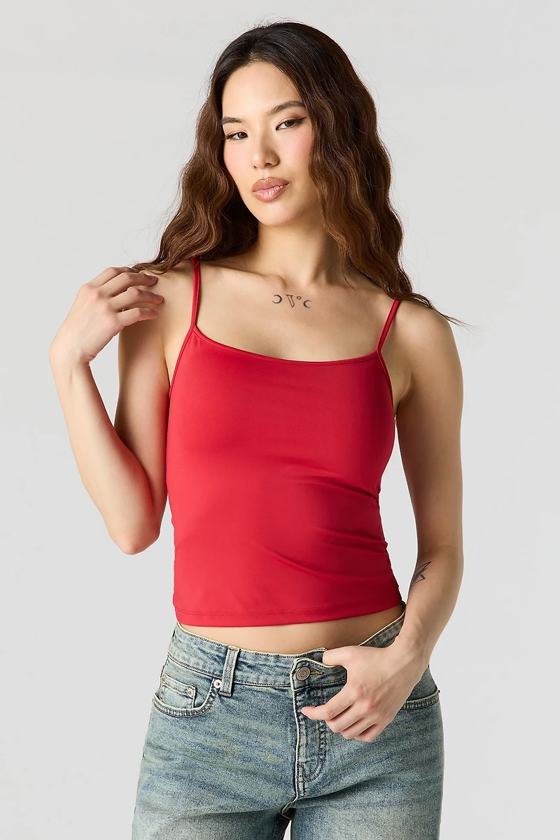 Camisole profilée en molleton de luxe avec encolure dégagée