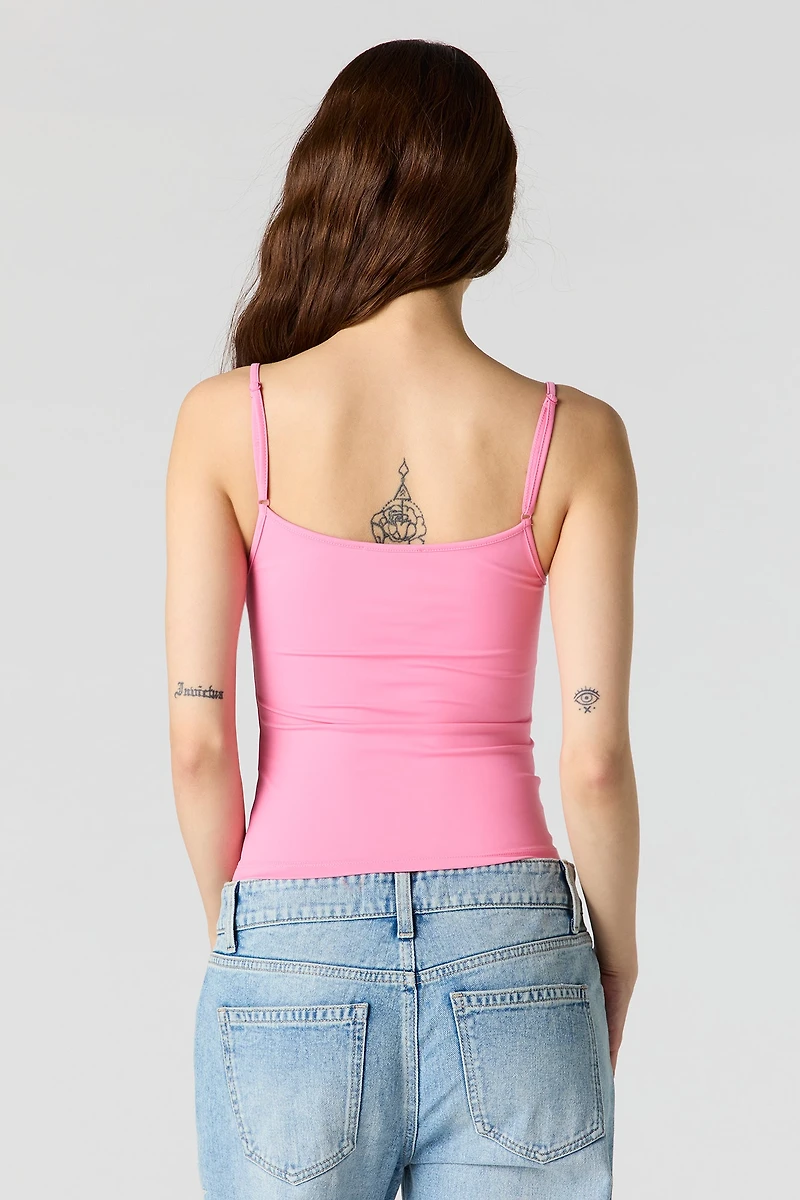 Camisole profilée en molleton de luxe avec encolure dégagée