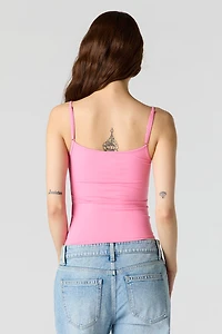 Camisole profilée en molleton de luxe avec encolure dégagée