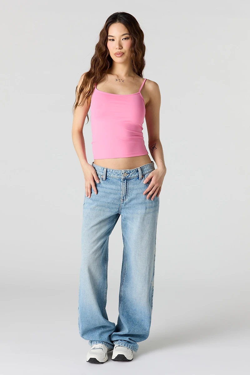 Camisole profilée en molleton de luxe avec encolure dégagée