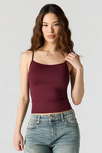 Camisole profilée en molleton de luxe avec encolure dégagée
