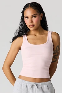 Ribbed Contrast Classic Tank