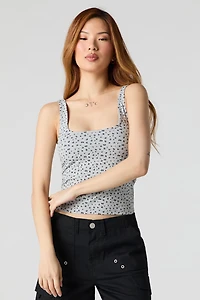 Square Neck Tank with Built-In Bra Cups