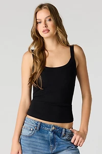 Ribbed Scoop Neck Tank