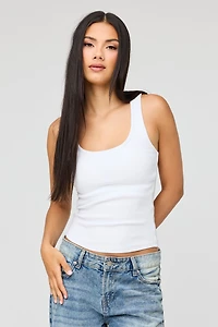 Débardeur côtelé avec soutien-gorge intégré