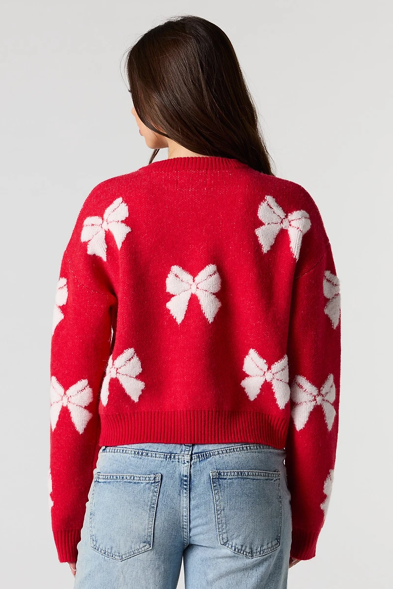 Mossy Jacquard Knit Christmas Sweater