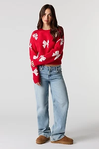 Mossy Jacquard Knit Christmas Sweater