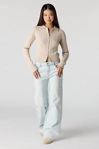 Paris Stretch High Rise Wide Leg Light Jean