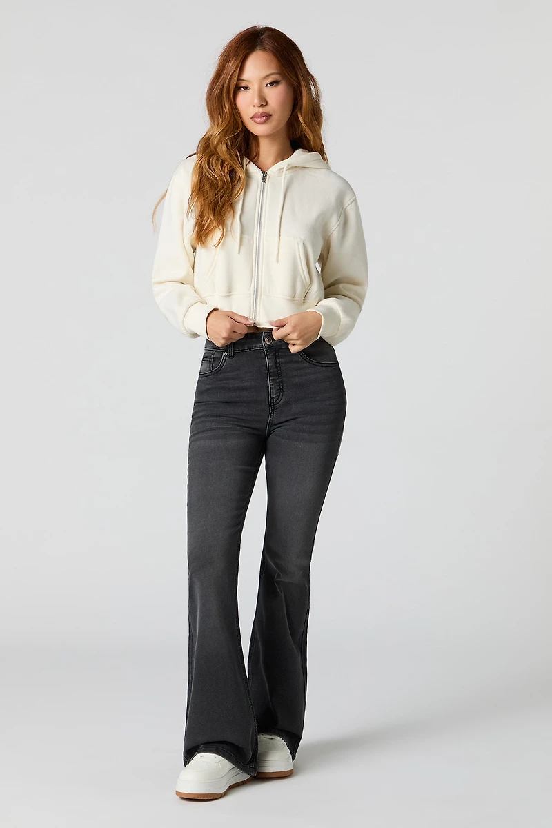 High Rise Flare Black Jean