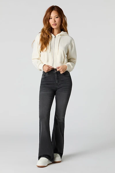 High Rise Flare Black Jean