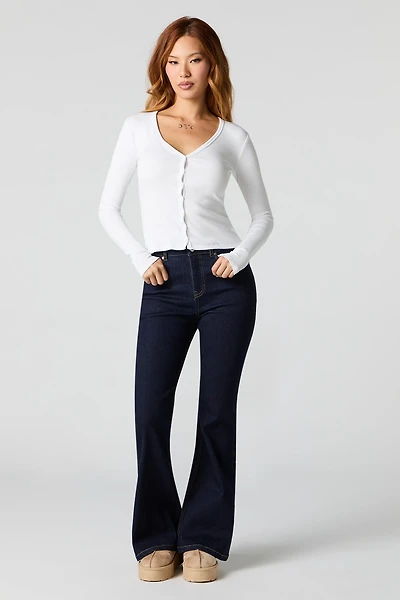 High Rise Flare Dark Jean
