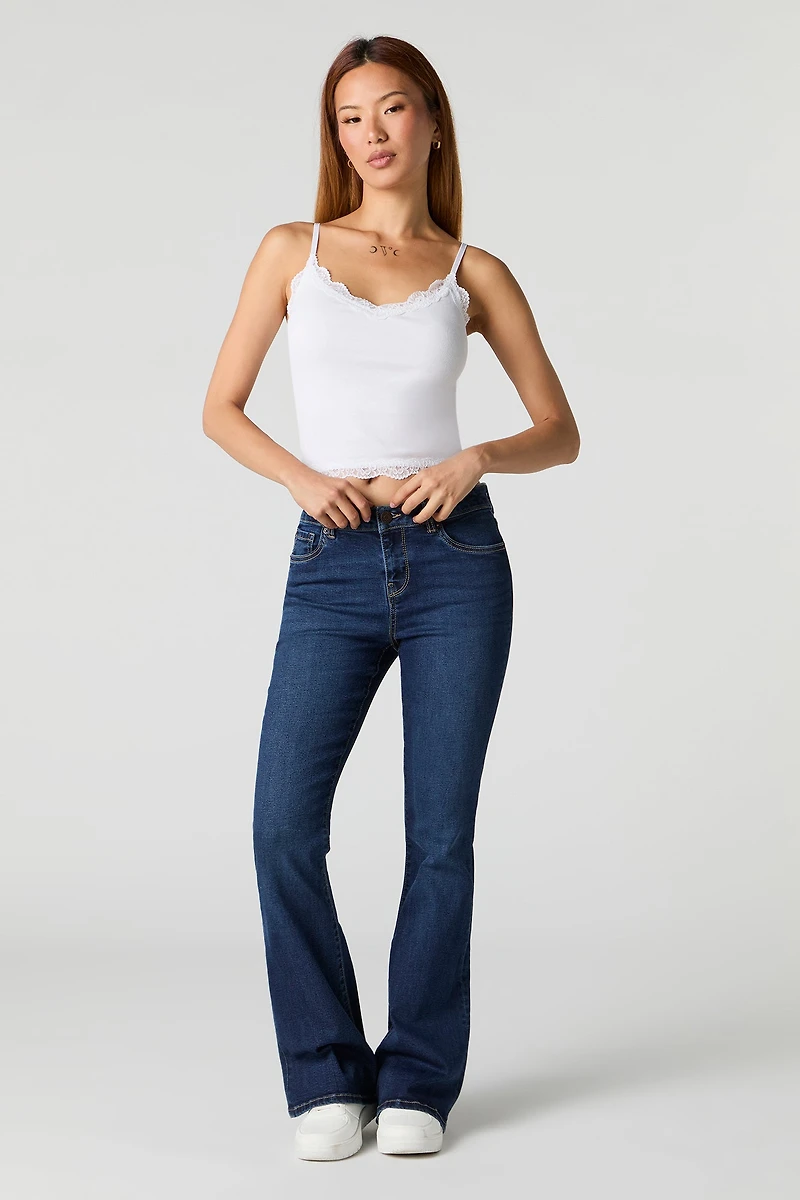 Low Rise Flare Dark Jean