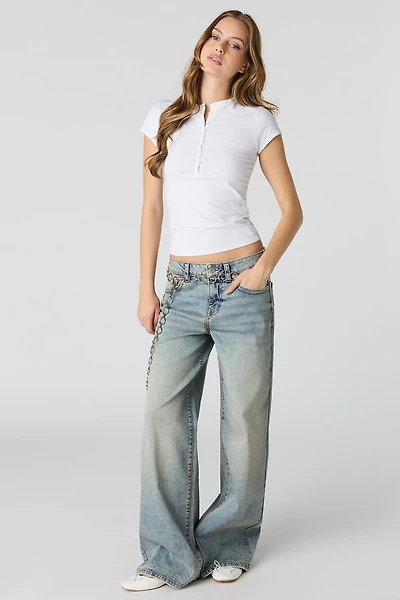 Soho Stretch Mid Rise Super Baggy Vintage Medium Jean