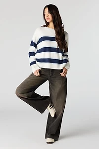 Low Rise Super Baggy Black Jean