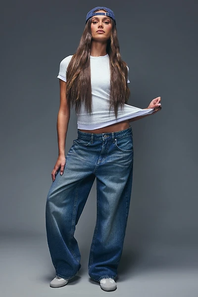 Jean Brooklyn baggy foncé à taille basse