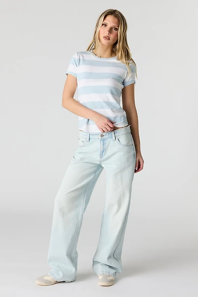 Jean Brooklyn baggy pâle à taille basse