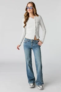 Stretch Low Rise Relaxed Flare Medium Jean